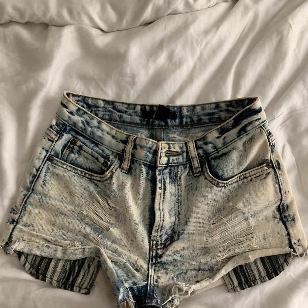 F21 Acid Wash High Waist Denim